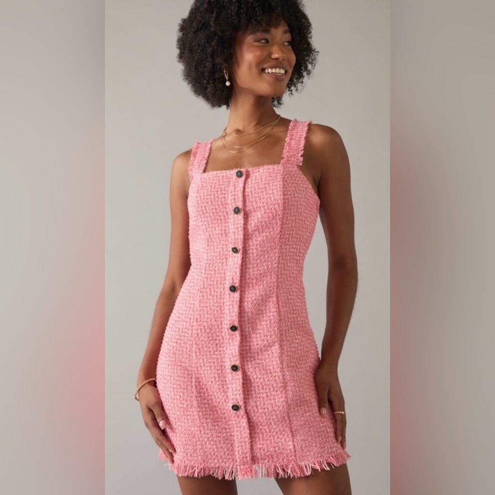 Mi Ami Women’s Coquette Barbiecore Preppy Bunch Romantic Fairy Mini Dress Size M